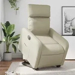 Relaxsessel Mit Aufstehhilfe Elektrisch Creme Kunstleder - Vidaxl