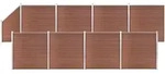 Vidaxl - Wpc Zaun-set 8 Quadrate + 1 Schr&auml;ge 1484x186 Cm Braun