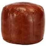 Pouf Hellbraun 40 X 35 Cm Echtes Ziegenleder Vidaxl
