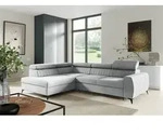 Ecksofa Schlafsofa Sofa Toronto Stoff Element Hellgrau Ottomane Links