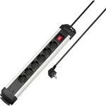 Sygonix Sy-6807130 Steckdosenleiste Mit Schalter 6fach Schwarz, Silber...
