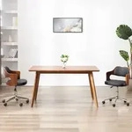 Vidaxl - Esszimmerstuhl Drehbar Schwarz Bugholz Und Kunstleder