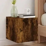 Vidaxl - Tv-wandschrank Mit Led-leuchten R&auml;uchereiche 30,5x35x30 Cm