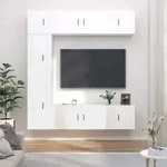 7-tlg. Tv-schrank-set Wei&szlig; Holzwerkstoff Vidaxl