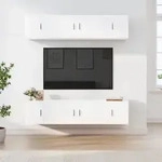 6-tlg. Tv-schrank-set Wei&szlig; Holzwerkstoff Vidaxl