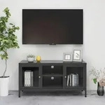 Vidaxl - Tv-schrank Anthrazit 105x35x52 Cm Stahl Und Glas