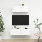 2-tlg. Tv-schrank-set Wei&szlig; Holzwerkstoff - Vidaxl