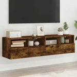 Tv-wandschr&auml;nke 2 Stk. R&auml;uchereiche 60x30x30 Cm Holzwerkstoff Vidaxl