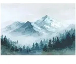 Fototapete Berge Wald Natur Landschaft &ndash; Moderne Gro&szlig;format Wandtapete...
