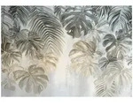 Moderne Fototapete Bl&auml;tter Beton Abstrakt &ndash; Gro&szlig;format Wandtapete 350x250 Cm &ndash;