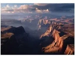 Fototapete Berge Canyon Landschaft &ndash; Moderne Gro&szlig;format Wandtapete 350x250...
