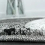 Paco Home - Designer Teppich Mit Konturenschnitt Muster Gestreift Grau Schwarz...