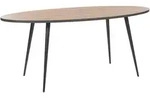Esstisch Braun / Schwarz 180 X 90 Cm Aus Mdf-platte Und Metall In Holzoptik
