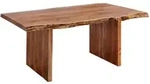 Baumtisch Mit Ansteckplatte Akazie 180-240x110x78cm Walnuss Lackiert Freeform 200