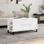 Couchtisch Wei&szlig; 102x44,5x50 Cm Holzwerkstoff - Vidaxl