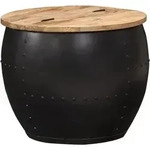 Couchtisch Rund 53&times;43 Cm Massivholz Mango Vidaxl