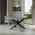 Ausziehbarer Tisch 90x130/234 Cm Volantis Cemento Anthrazit Gestell