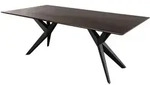 Massivmoebel24 - Esstisch Akazie 180x90x76 Braun Lackiert Beine Anthrazit Matt...
