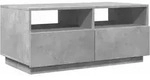 Vidaxl - Couchtisch Mit Led-leuchten Betongrau 90x49x40 Cm