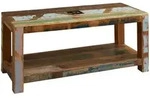 Massivmoebel24 - Couchtisch Altholz 110x45x50 Mehrfarbig Lackiert Nature Of Spirit