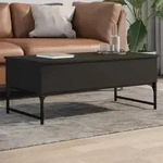 Vidaxl Couchtisch Schwarz 100x50x40 Cm Holzwerkstoff Und Metall
