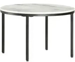 Couchtisch Wei&szlig; Und Schwarz &Oslash;65 Cm Echter Marmor Vidaxl