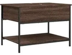 Vidaxl - Couchtisch Braun Eichen-optik 70x50x50 Cm Holzwerkstoff Metall
