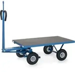 Fetra Handpritschenwagen Mit Plattform 1200x800mm Mit Zugl&ouml;se An Der Deichsel