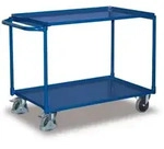 Variofit Tischwagen Mit 2 Ladefl&auml;chen 995 X 595 Mm Schiebegriff Waagerecht