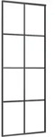 Schiebet&uuml;r Schwarz 76x205 Cm Esg Glas Und Aluminium - Vidaxl