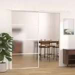Vidaxl - Schiebet&uuml;r Esg Glas Und Aluminium Mattiert 102,5x205 Cm Wei&szlig;
