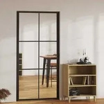 Vidaxl - Innent&uuml;r Esg Glas Und Aluminium 102,5x201,5 Cm Schwarz