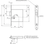 Bmh - Zusatzfalle 1030 1-flg. En 179, Dorn 65, Links, Stulp 170 X 24 Mm,...