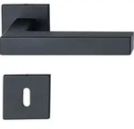 Marchesi - Dr&uuml;ckergarnitur Square Auf Flachrosette Bb, Edelstahl Schwarz Matt