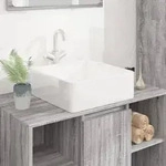 Waschbecken Wei&szlig; 37x37x13 Cm Keramik Quadratisch Vidaxl