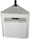 Standbecken Bernstein Twz70 Mineralguss Eckwaschbecken 50x50x90cm Wei&szlig; Matt