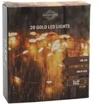 Kupfer Draht Beleuchtung Mit 20 Goldenen Led - 100 Cm - Micro Batterie...