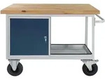 Adb Mobile Werkbank Tischwagen Rollwagen 1 T&uuml;r L1300xb600xh827 Mm Max. 500 Kg