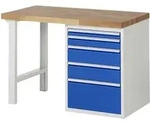 Werkbank Modell 7511 Mit 5 Schubladen Bxtxh 1250x900x840mm - Rau