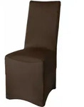 Bankett Stuhlhusse Leona Stretch Braun, 95x45x45 Cm - Beautissu