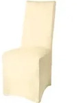 Bankett Stuhlhusse Leona Stretch Creme, 95x45x45 Cm - Beautissu