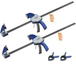 Vevor Stangenklemmen F&uuml;r Holzbearbeitung 2 Stk. 60,96 Cm &Ouml;ffnung, Quick-grip