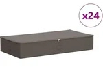 Aufbewahrungsbox 24 Stk. Vliesstoff 100 X 50 X 18 Cm 90 L Grau Vidaxl
