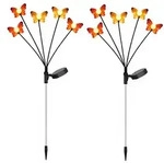 Steckleuchte Solarlampe Led Gartenleuchte Schmetterling Mehrfarbig Erdspie&szlig;,...