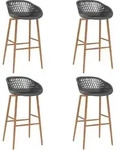 Barhocker 4 Stk. Grau Vidaxl