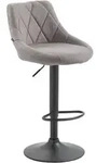 Barhocker Lazio Stoff Grau Schwarz