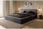 Polsterbett Doppelbett Omaha 140x200cm In Stoff Euphoria Dunkelgrau