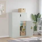 Aktenschrank Hellgrau 90x40x130 Cm Stahl - Vidaxl