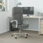 B&uuml;rostuhl Mit Massagefunktion Dunkelgrau Stoff Vidaxl