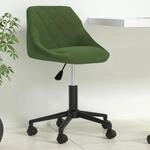 B&uuml;rostuhl Drehbar Dunkelgr&uuml;n Samt Vidaxl